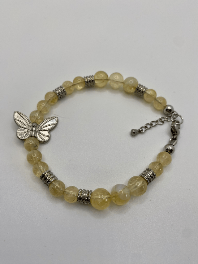 Bracelet "Effet Papillon" – Citrine de Madagascar