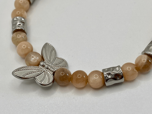 Bracelet "Effet Papillon" – Pierre de Soleil (Tanzanie, Qualité Extra)