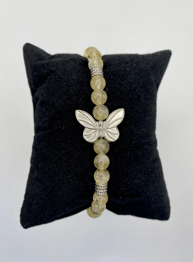 Bracelet "Effet Papillon" – Citrine de Madagascar