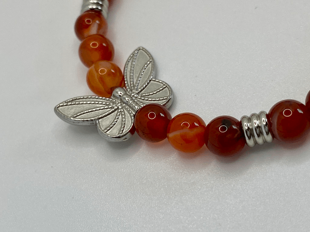 Bracelet "Effet Papillon" – Cornaline (Chine)