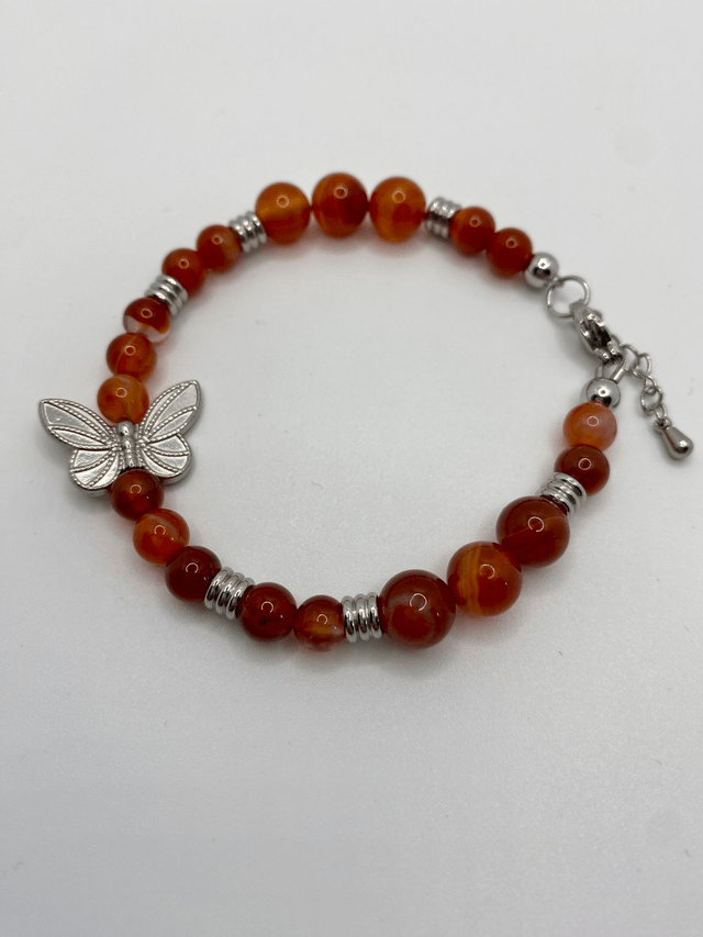 Bracelet "Effet Papillon" – Cornaline (Chine)