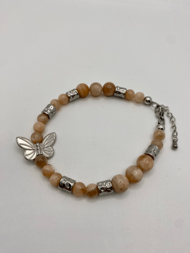Bracelet "Effet Papillon" – Pierre de Soleil (Tanzanie, Qualité Extra)