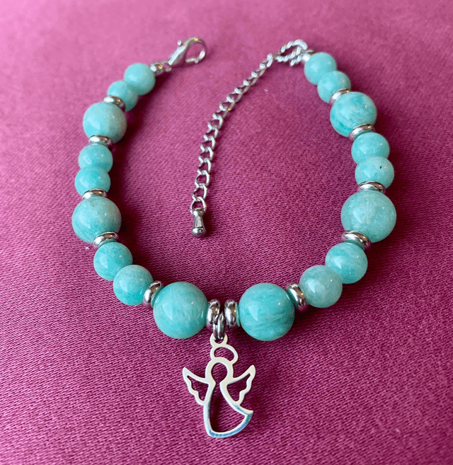 Bracelet Petit Ange Amazonite (Qualité Extra) - Collection Noel 2024